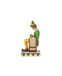 Jim Shore Buddy The Elf Sitting on Papa Elf Figurine