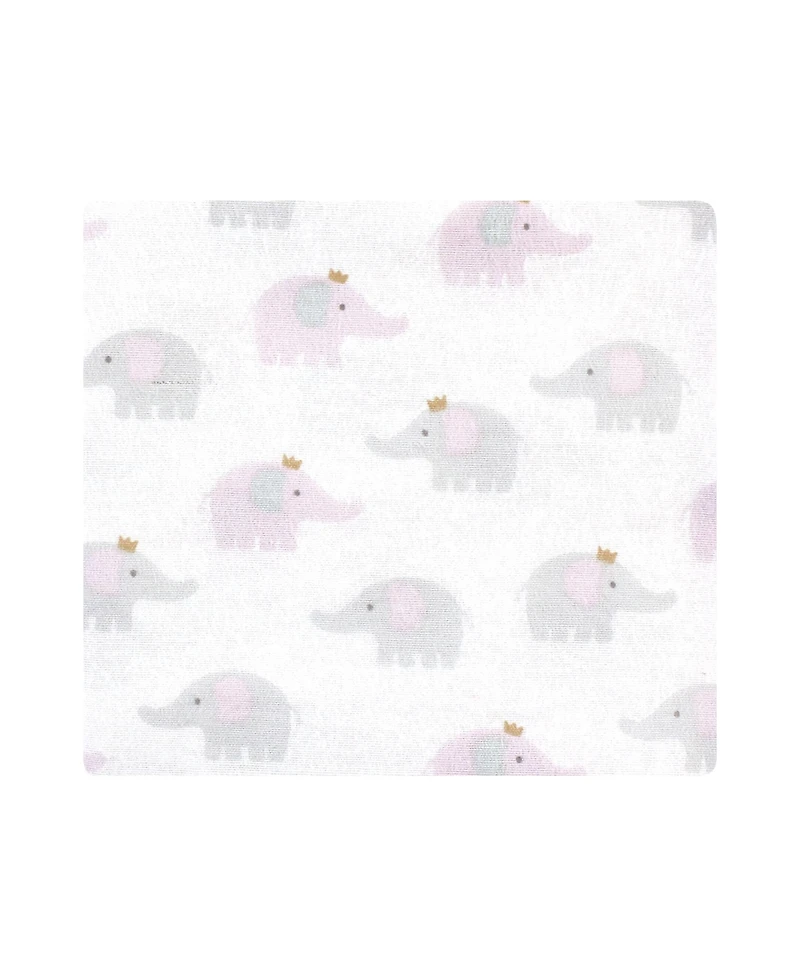 Hudson Baby Girls Seven-Piece Cotton-Poly Flannel Infant Swaddles & Wraps