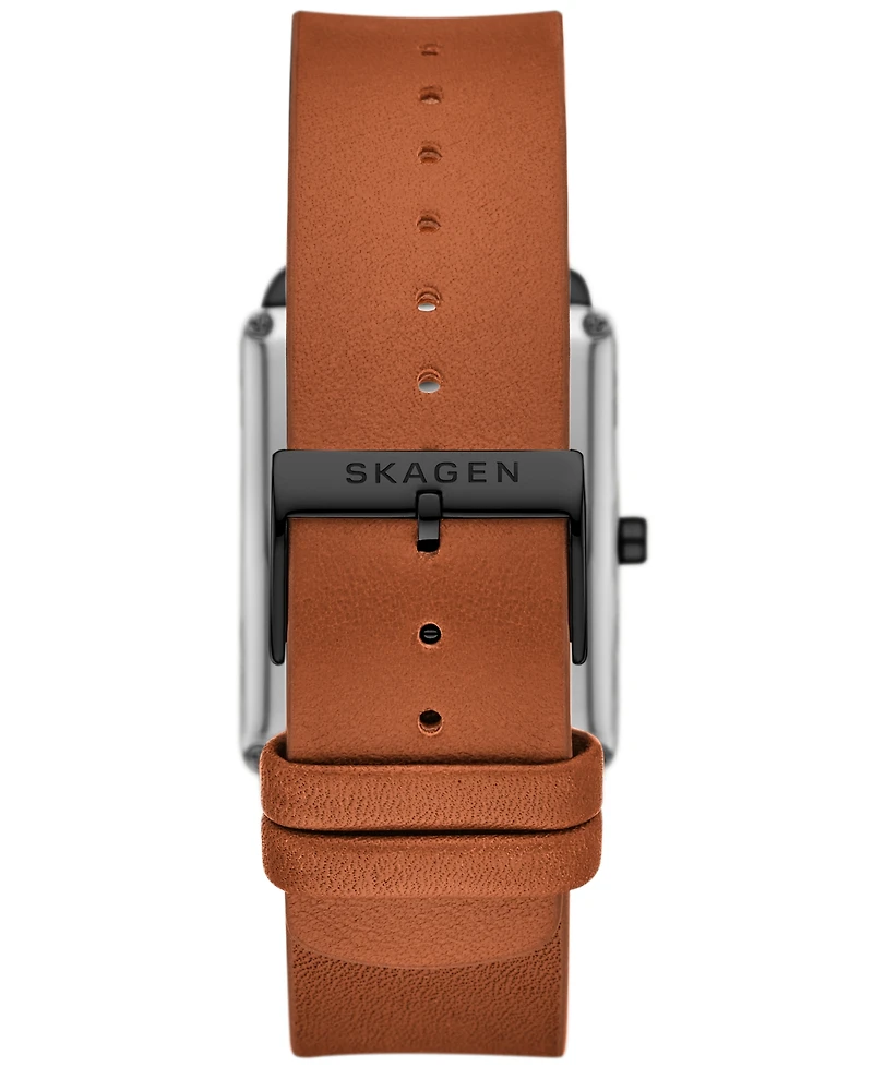 Skagen Men's Hagen Three Hand Brown Pro-Planet Leather 36mm