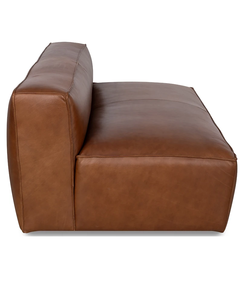Rutherford Home Amalfy 57" Leather Armless Loveseat