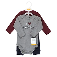 Hudson Baby Boys 3Pc Long Sleeve Bodysuit and Pant