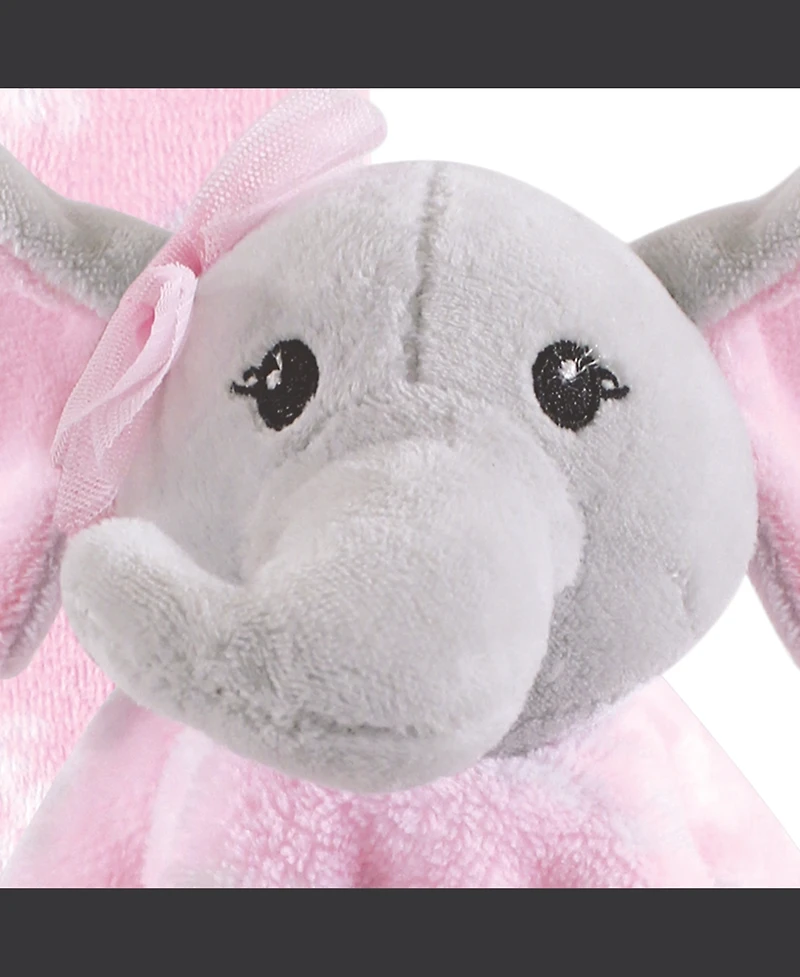 Hudson Baby Girls Plush Blanket, Security Blanket and Toy Set