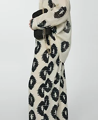 Mango Women's Wideleg Printed Trousers
