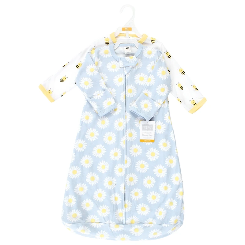 Hudson Baby Girls Cotton Long-Sleeve Wearable Sleeping Bag