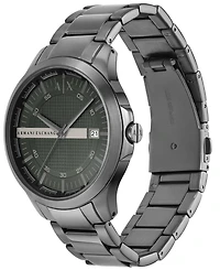 A|X Armani Exchange Men's Quartz Three-Hand Gunmetal Stainless Steel Watch 46MM