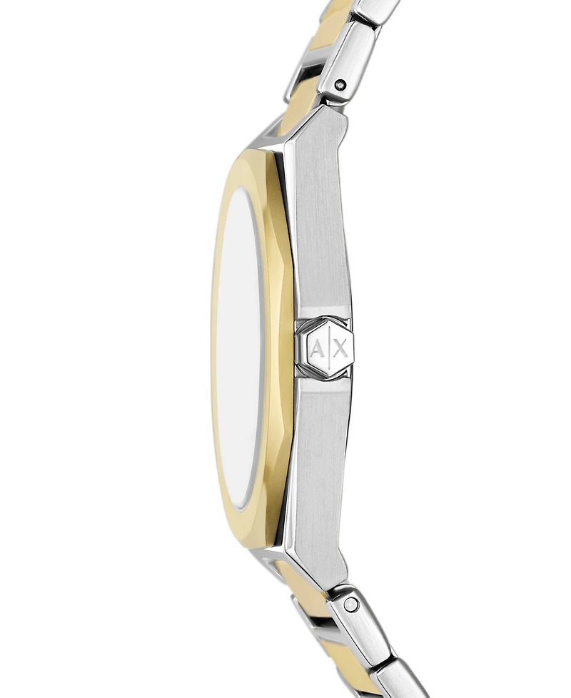 A|X Armani Exchange Unisex Quartz Three-Hand Two-Tone Stainless Steel 34MM