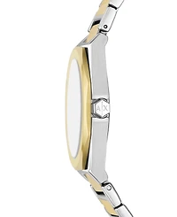 A|X Armani Exchange Unisex Quartz Three-Hand Two-Tone Stainless Steel 34MM