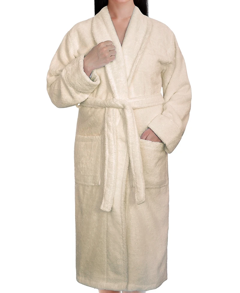 American Soft Linen Lightweight Plush Shawl Collar Bathrobes