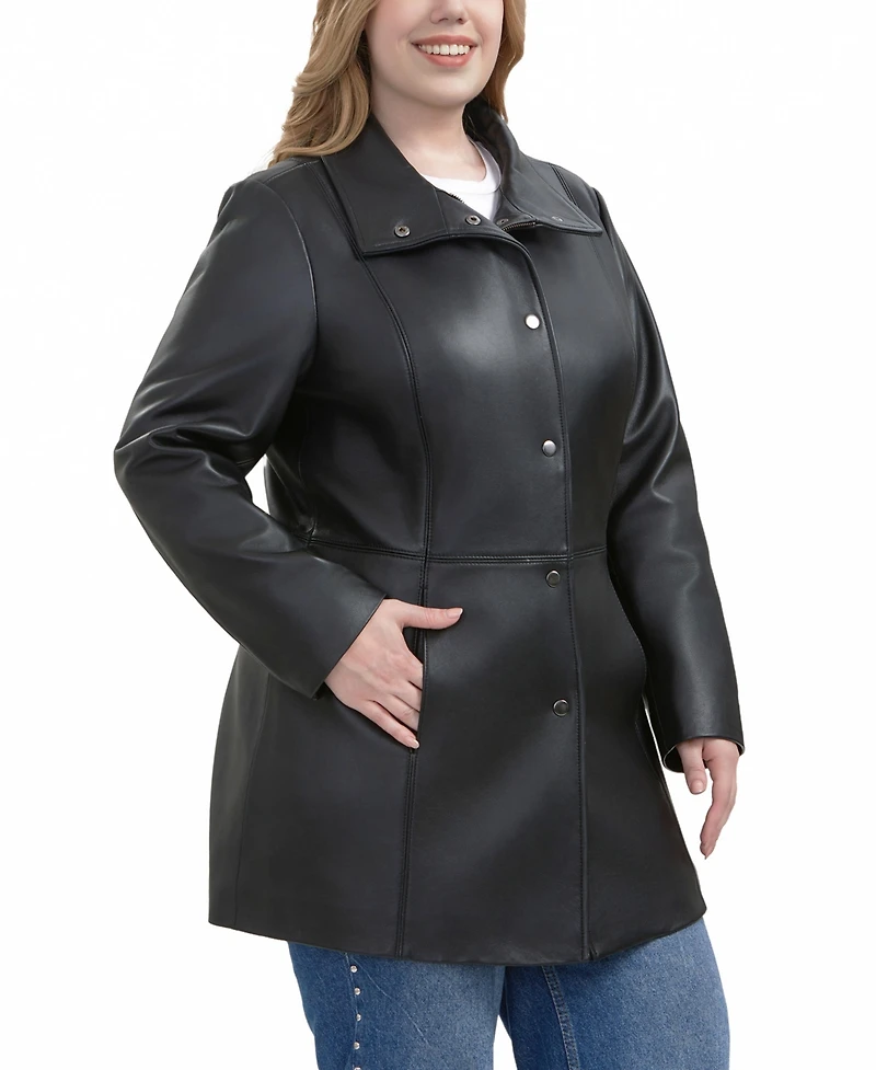 Bgsd Plus Rosie Leather Coat