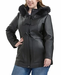 Bgsd Plus Flora Leather Toggle Coat