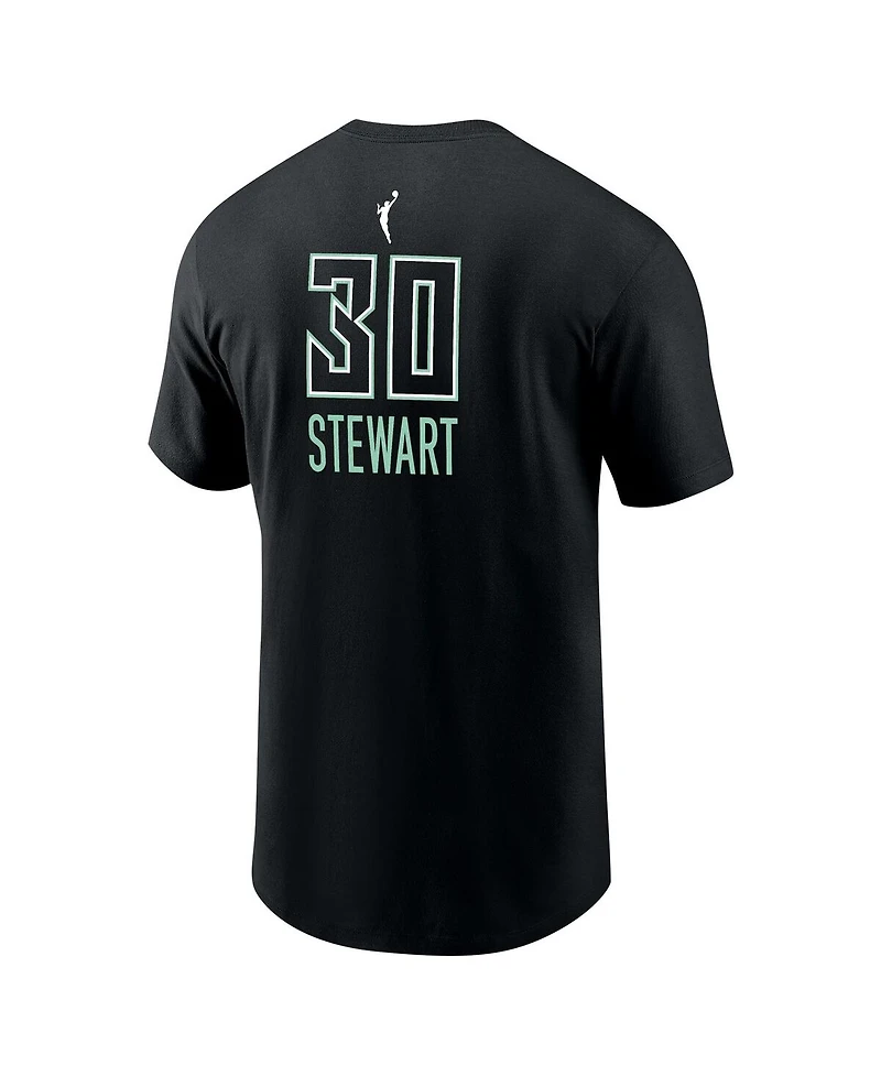 Nike Men's and Women's Breanna Stewart Black New York Liberty Rebel Edition Name Number T-Shirt