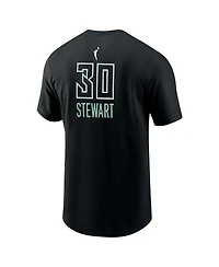 Nike Men's and Women's Breanna Stewart Black New York Liberty Rebel Edition Name Number T-Shirt