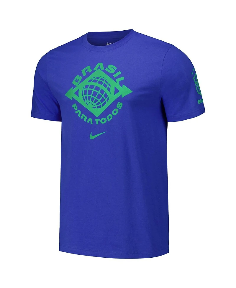 Nike Men's Royal Brazil National Team Localized Core Cotton T-Shirt