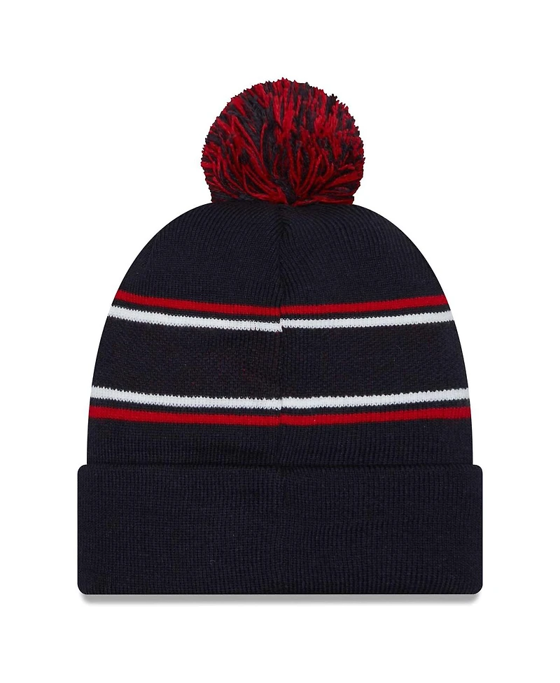 New Era Men's Navy Usmnt Marquee Cuffed Knit Hat with Pom