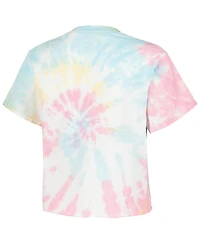 Mad Engine Men's and Women's Blue Disney Princess Dreams Bloom Tie-Dye T-Shirt