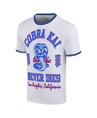 Ripple Junction Men's White Cobra Kai Los Angeles Baseball Ringer T-Shirt