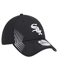 New Era Men's Black Chicago White Sox Active Dash Mark 39THIRTY Flex Hat