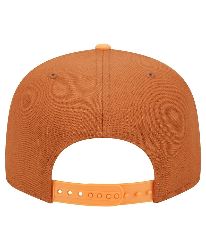 New Era Men's Brown Los Angeles Dodgers Spring Color Two-Tone 9FIFTY Snapback Hat