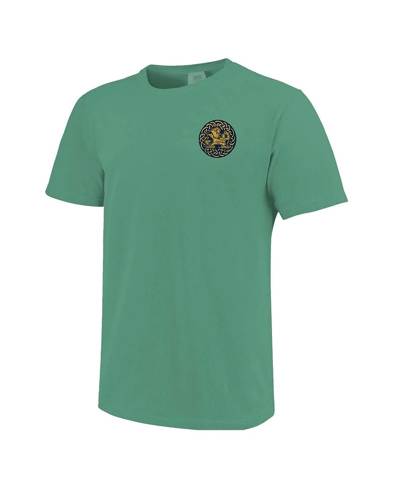 Image One Men's and Women's Green Notre Dame Fighting Irish Hyper Local Celtic Knot Bagpipes T-Shirt