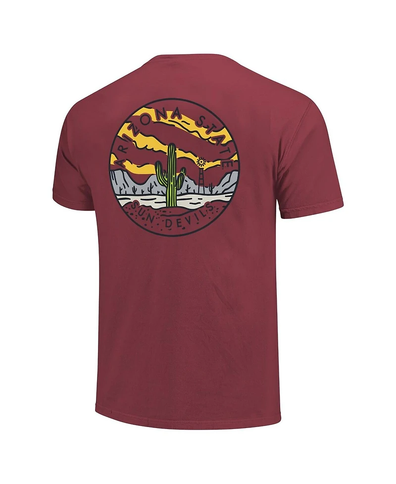 Image One Men's and Women's Maroon Arizona State Sun Devils Scenic Comfort Colors T-Shirt