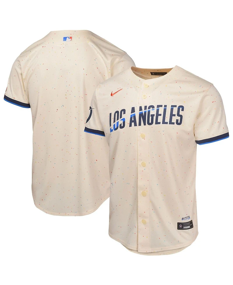 Nike Big Boys and Girls Cream Los Angeles Dodgers 2024 City Connect Limited Jersey