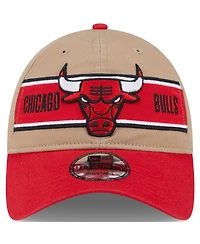 New Era Men's Tan/Red Chicago Bulls 2024 Nba Draft 9TWENTY Adjustable Hat