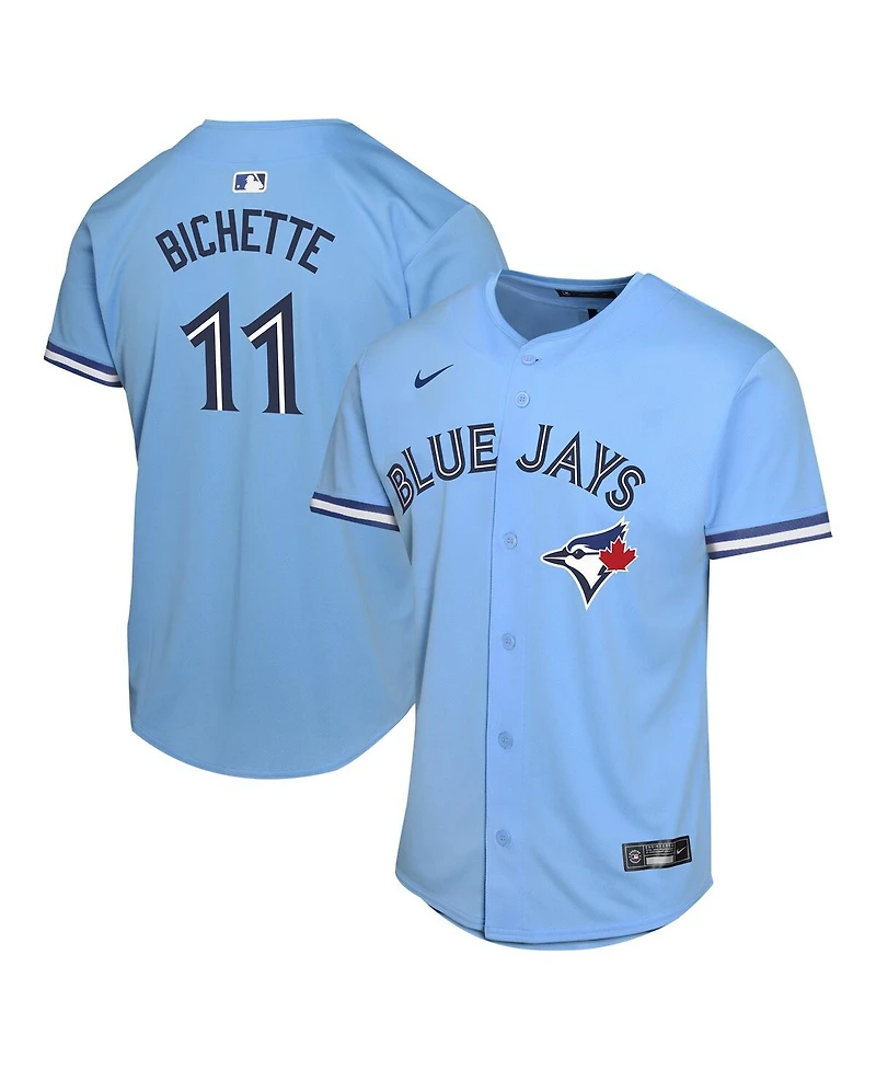 Nike Big Boys and Girls Bo Bichette Powder Blue Toronto Jays Alternate Player Game Jersey