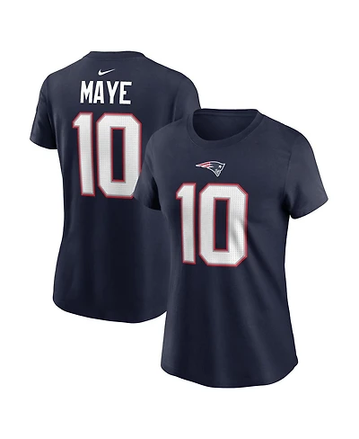 Nike Women's Drake Maye Navy New England Patriots 2024 Nfl Draft First Round Pick Name Number T-Shirt
