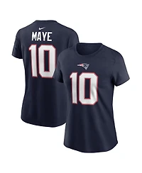 Nike Women's Drake Maye Navy New England Patriots 2024 Nfl Draft First Round Pick Name Number T-Shirt