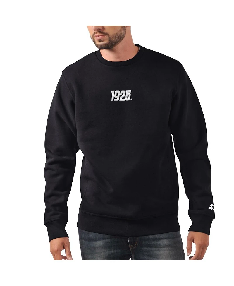 Starter Men's Black New York Giants 1925 Collection Long Sleeve Pullover Sweatshirt