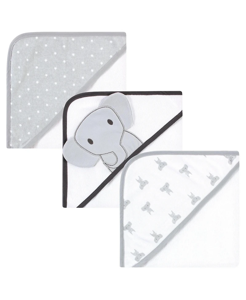 Hudson Baby Unisex Cozy Hooded Cotton-Blend Bath Wraps