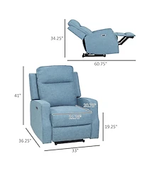 Homcom Electric Power Recliner Armchair with Usb Port, Sofa Recliner,