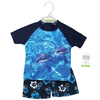 Hudson Baby Baby Boys Hudson Swim Rashguard Set