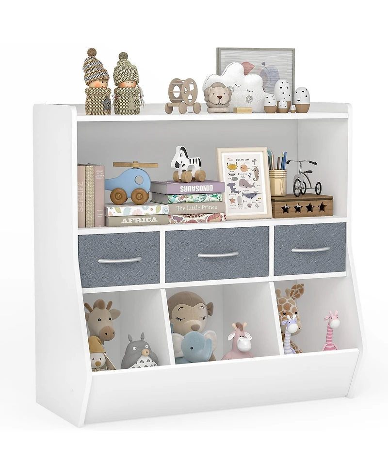 Sugift Large Printer Stand, 23.6" W x 18.9" D x 31.5" H Large Printer Table with Adjustable Storage Shelf, 3 Tier Rolling Printer Cart