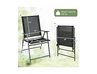 Slickblue Set of 4 Patio Folding Chair with Rustproof Metal Frame