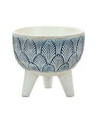 Slickblue Geometric Leaf Planter With Legs (Set of 2)