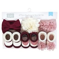 Hudson Baby Girls Coordinated Soft Headband and Socks Giftset