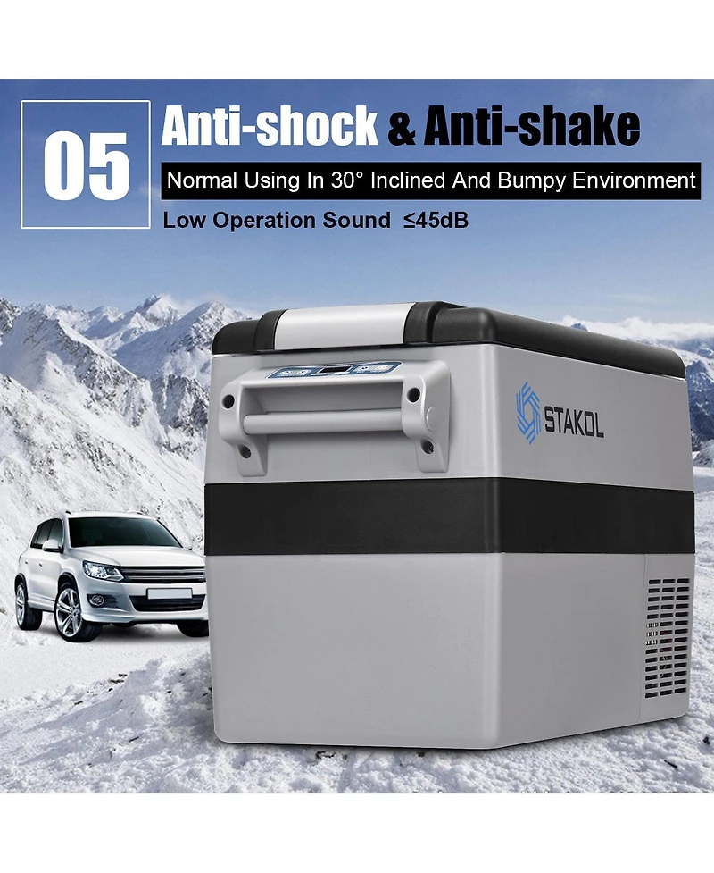 Costway 44 Quarts Portable Electric Car Cooler Refrigerator/Freezer