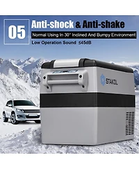 Costway 44 Quarts Portable Electric Car Cooler Refrigerator/Freezer