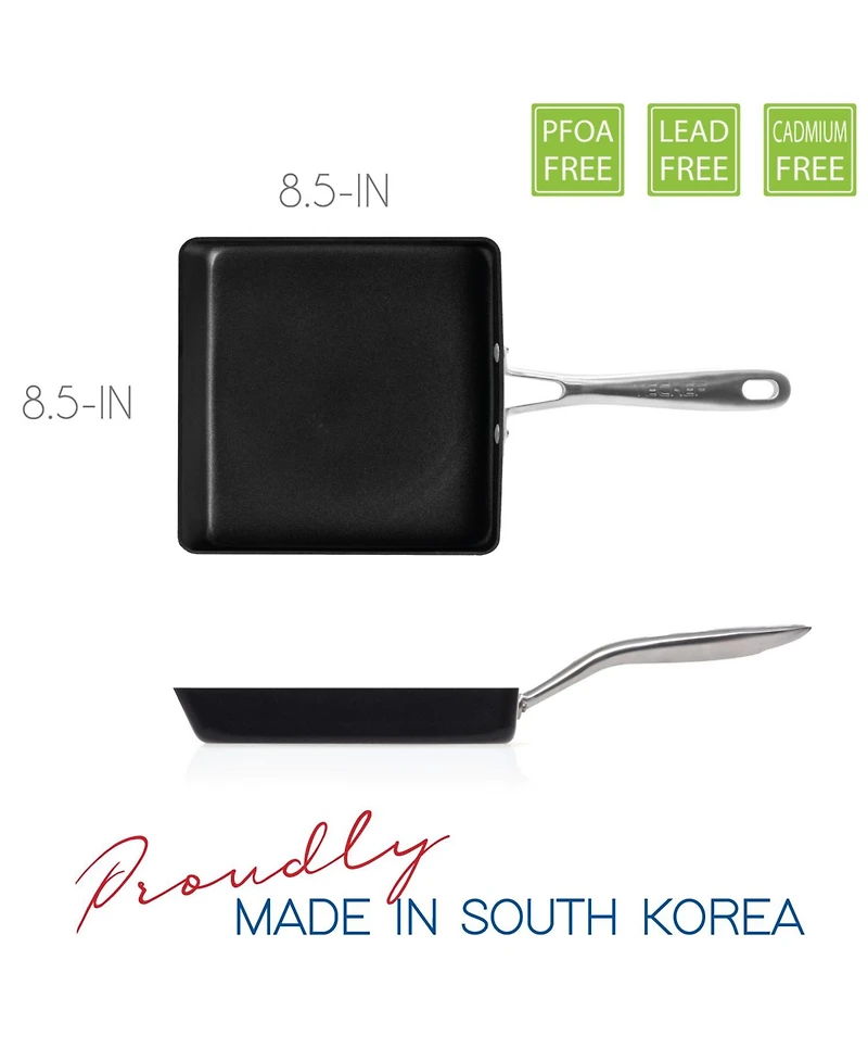 Techef - Onyx Collection - Nonstick Tamagoyaki Japanese Omelette Pan/Egg Pan