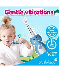 brush-baby WildOnes Elephant Kids Electric Rechargeable Toothbrush | Childrens Electric Toothbrush | Animal Character Toothbrush