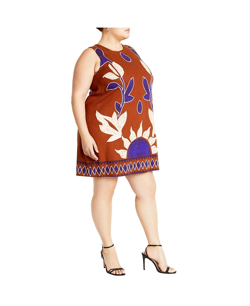City Chic Women's Nala Print Dress