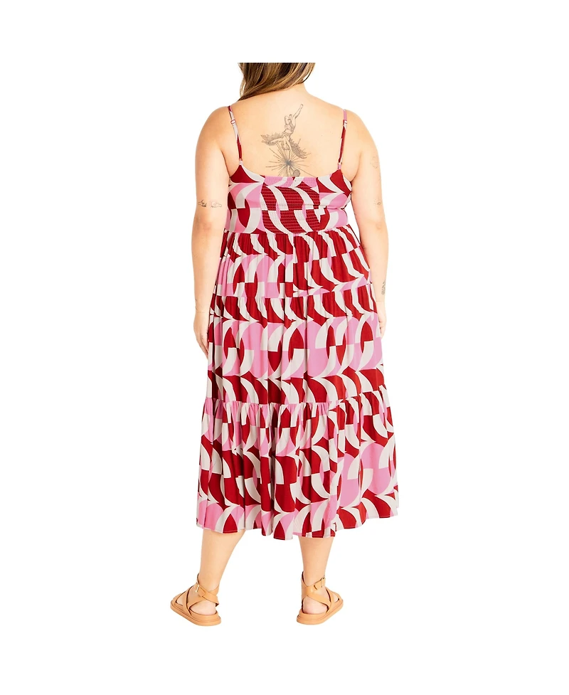 City Chic Women's Mystic Print Dress