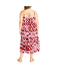 City Chic Women's Mystic Print Dress