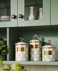 Mackenzie-Childs Sterling Check Small Canister