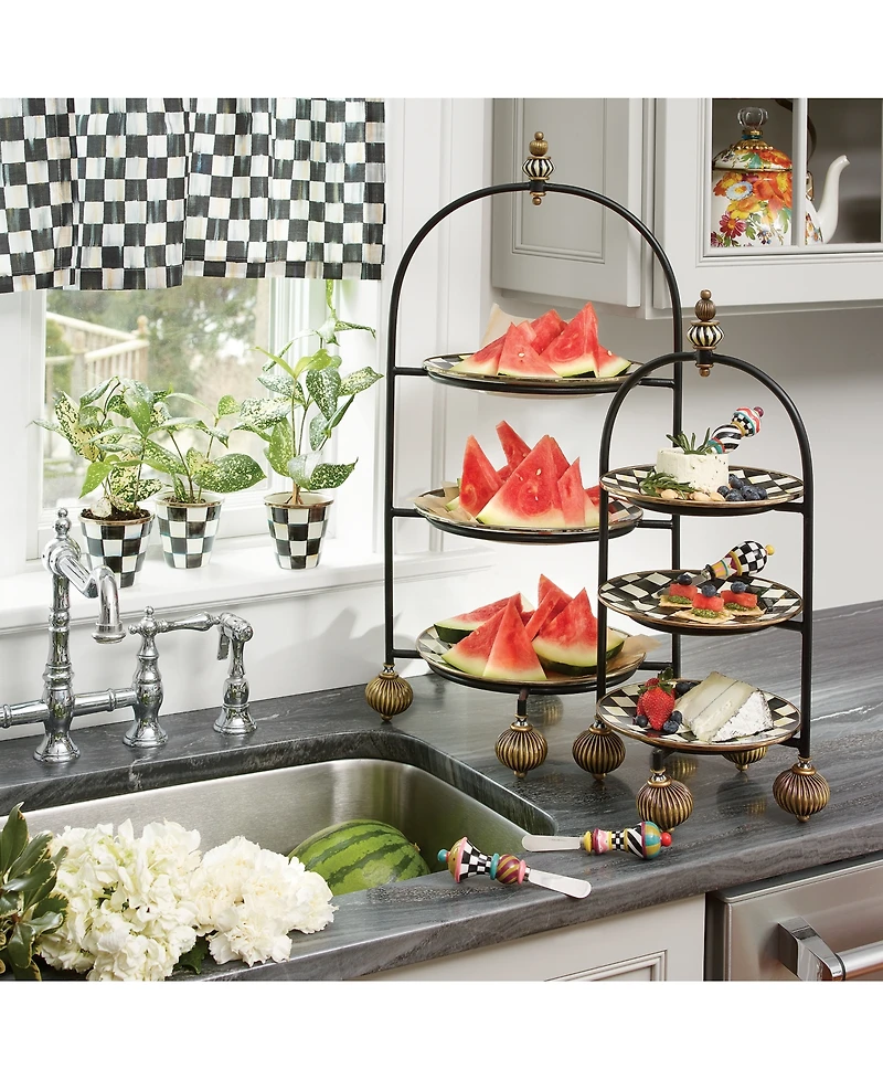 Mackenzie-Childs Iron & Brass Plate Stand