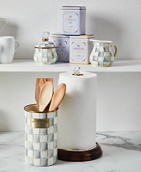 Mackenzie-Childs Sterling Check Wood Paper Towel Holder