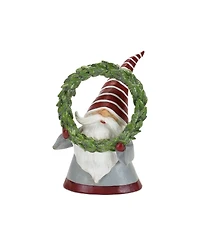 Slickblue Holiday Gnome Figurine with Pine Tree and Wreath Accent (Set of 2)