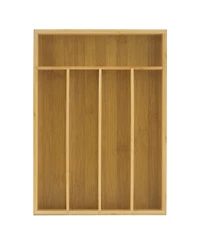 JoyJolt 5 Compartment Bamboo Drawer Organizer