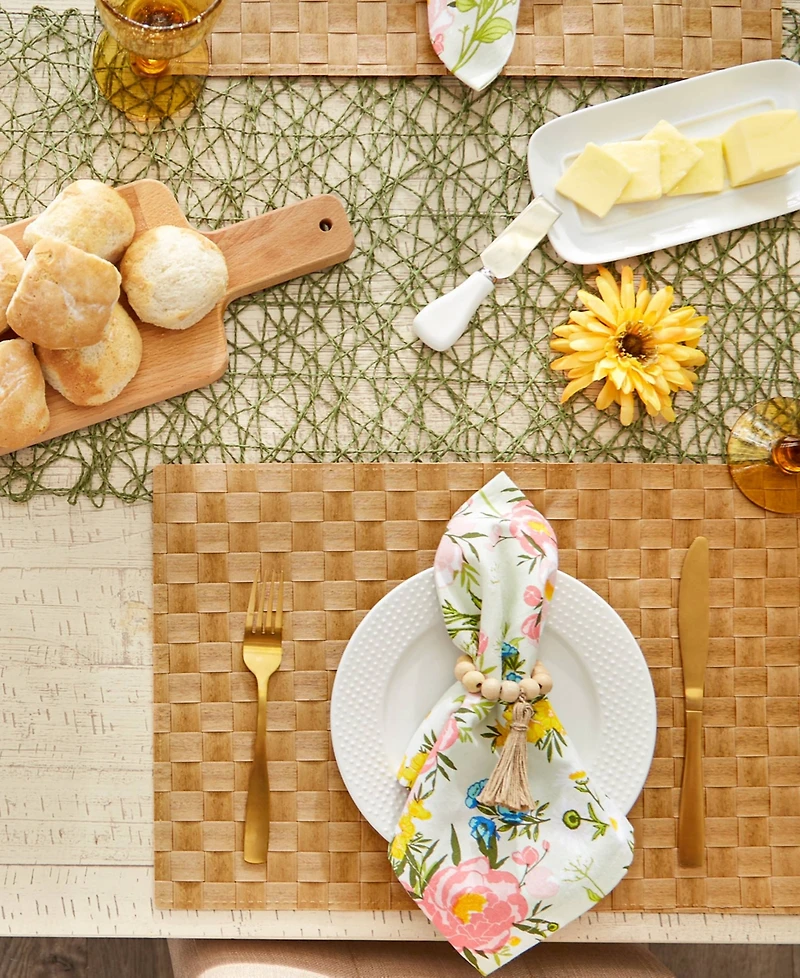 Design Imports Basketweave Woven Placemat Set of 4